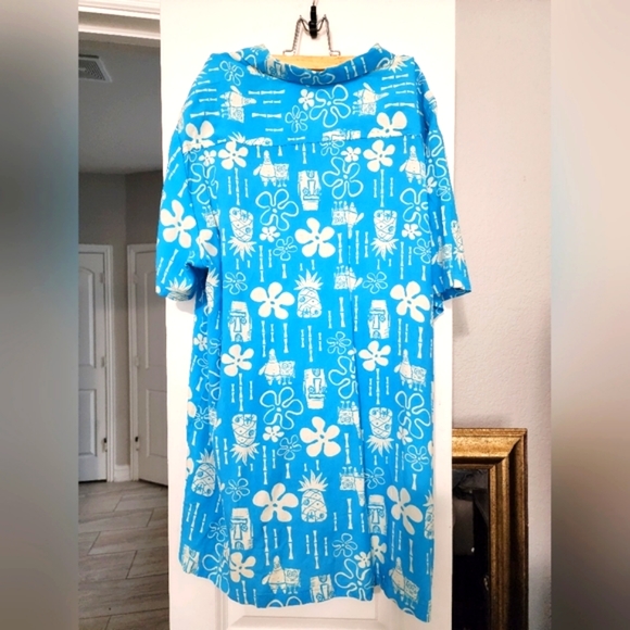 Blue SpongeBob Hawaiian Shirt - Picture 2 of 4